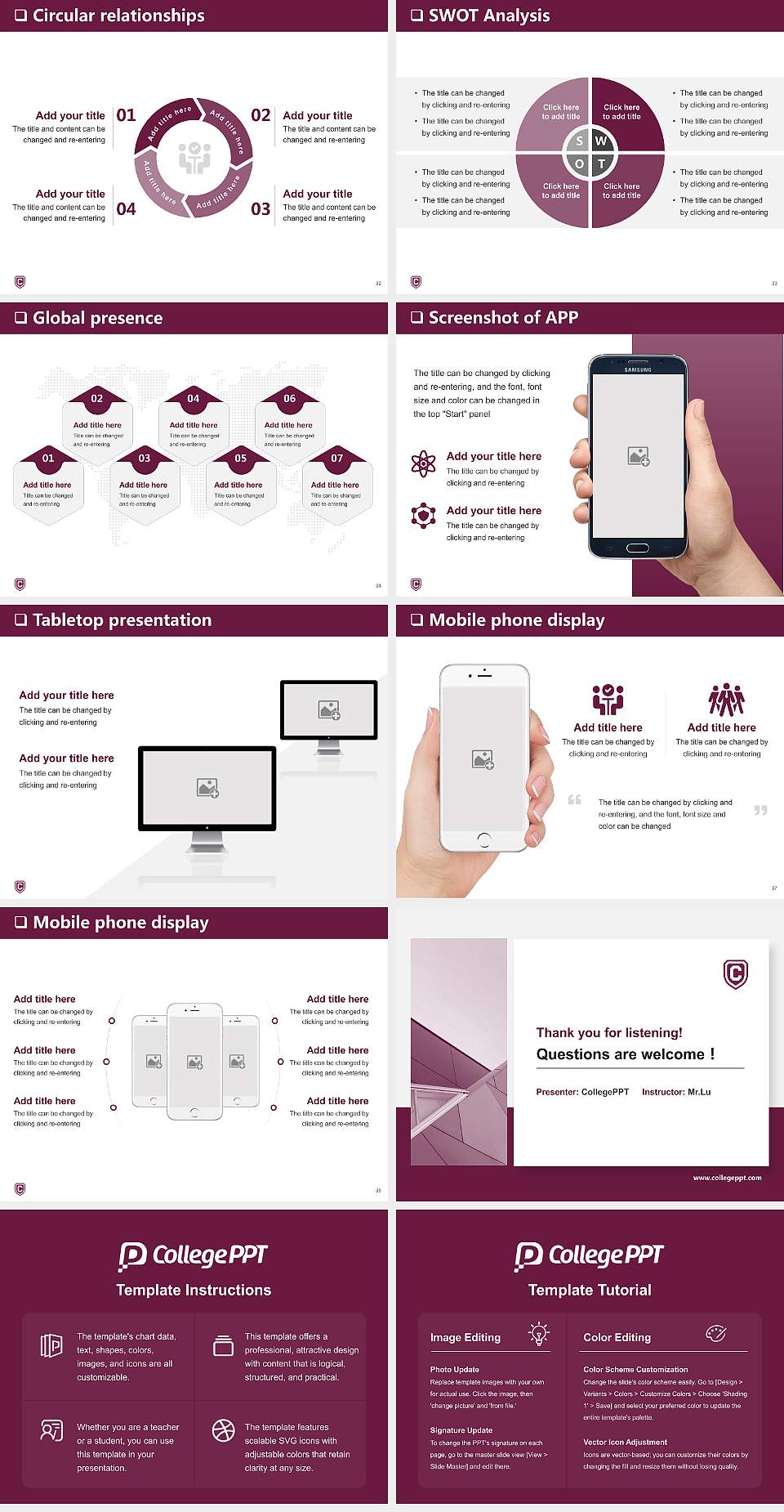 Concordia College at Moorhead General Purpose PPT Template4:3 ratio PPT effect preview image5