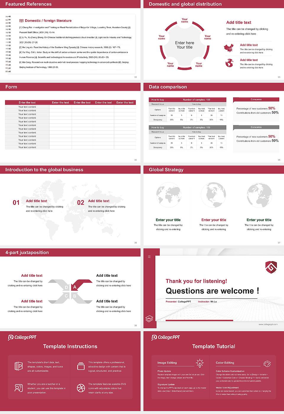 Colorado State University-Global Campus Thesis Proposal/Graduation Defense PPT Template16:9 ratio PPT effect preview image4