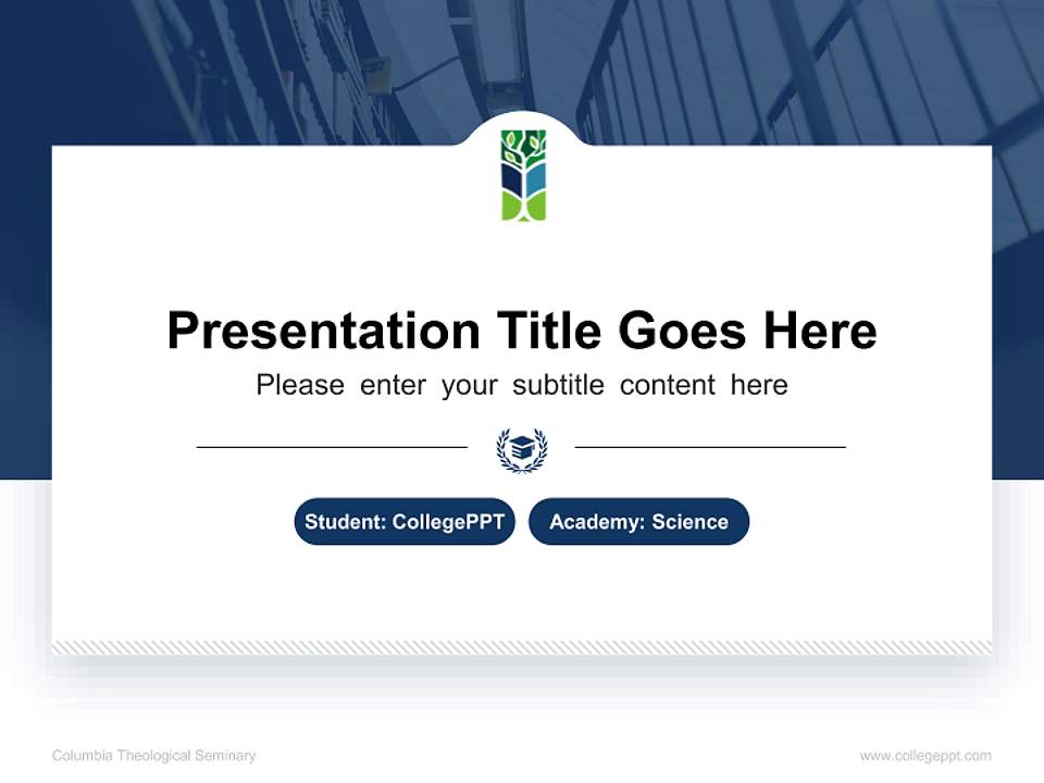 Columbia Theological Seminary National Scholarship Defense PPT Template4:3 ratio PPT effect preview image4
