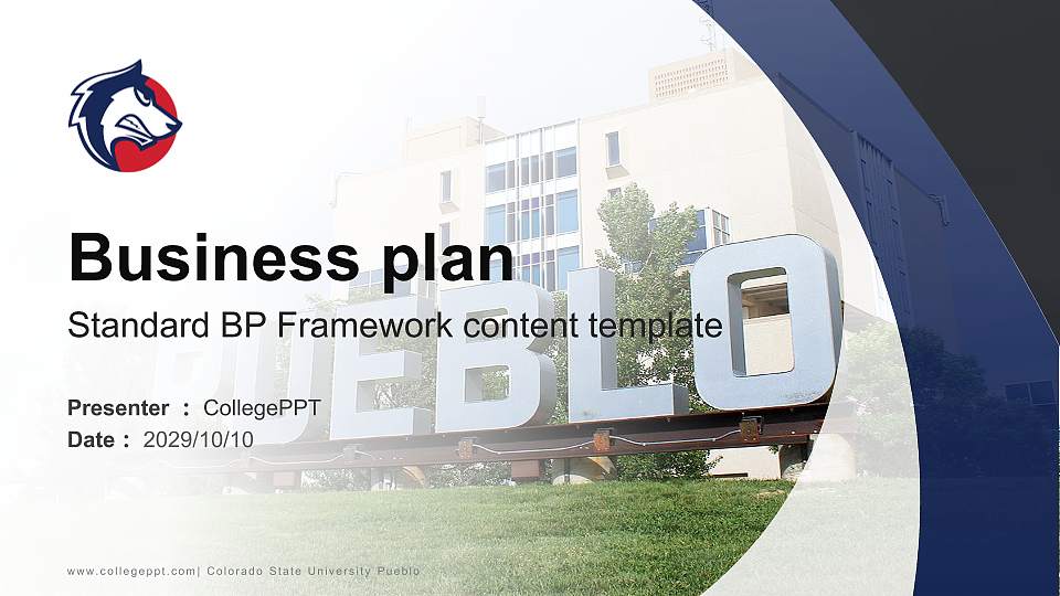Colorado State University Pueblo Competition/Entrepreneurship Contest PPT Template16:9 ratio PPT effect preview image