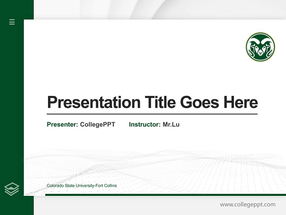 Colorado State University-Fort Collins Thesis Proposal/Graduation Defense PPT Template4:3 ratio PPT effect preview image5