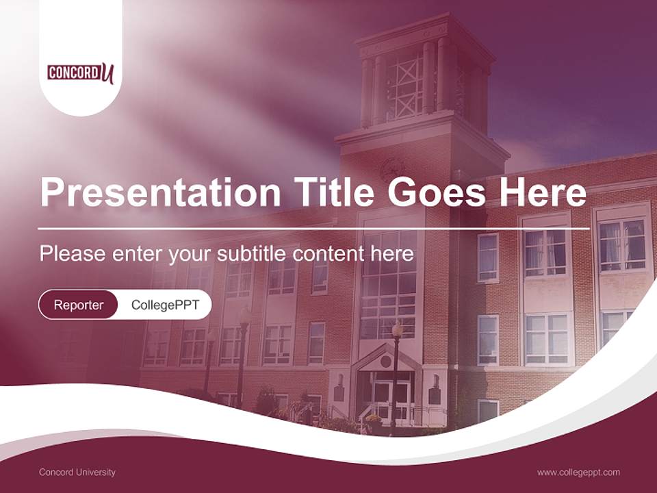 Concord University Lecture Sharing and Networking Event PPT Template4:3 ratio PPT effect preview image4