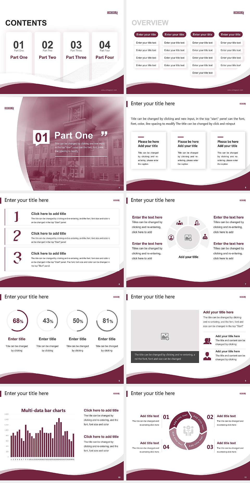 Concord University Lecture Sharing and Networking Event PPT Template4:3 ratio PPT effect preview image2