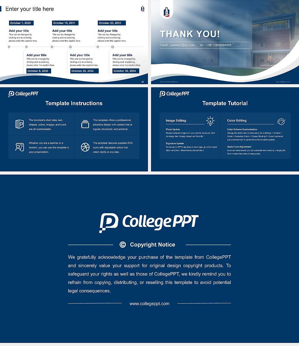 Columbus State University Lecture Sharing and Networking Event PPT Template16:9 ratio PPT effect preview image4