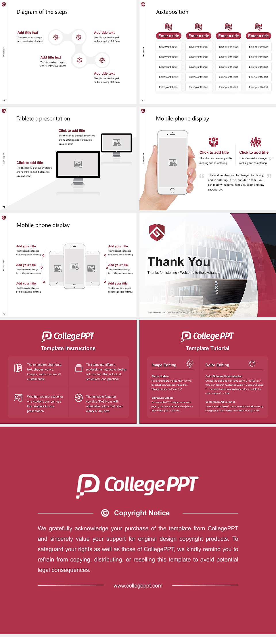Colorado State University-Global Campus Competition/Entrepreneurship Contest PPT Template4:3 ratio PPT effect preview image9