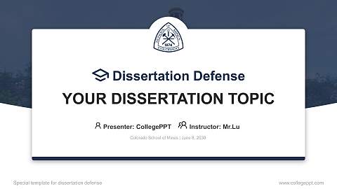 Colorado School of Mines Graduation Thesis Defense PPT Template