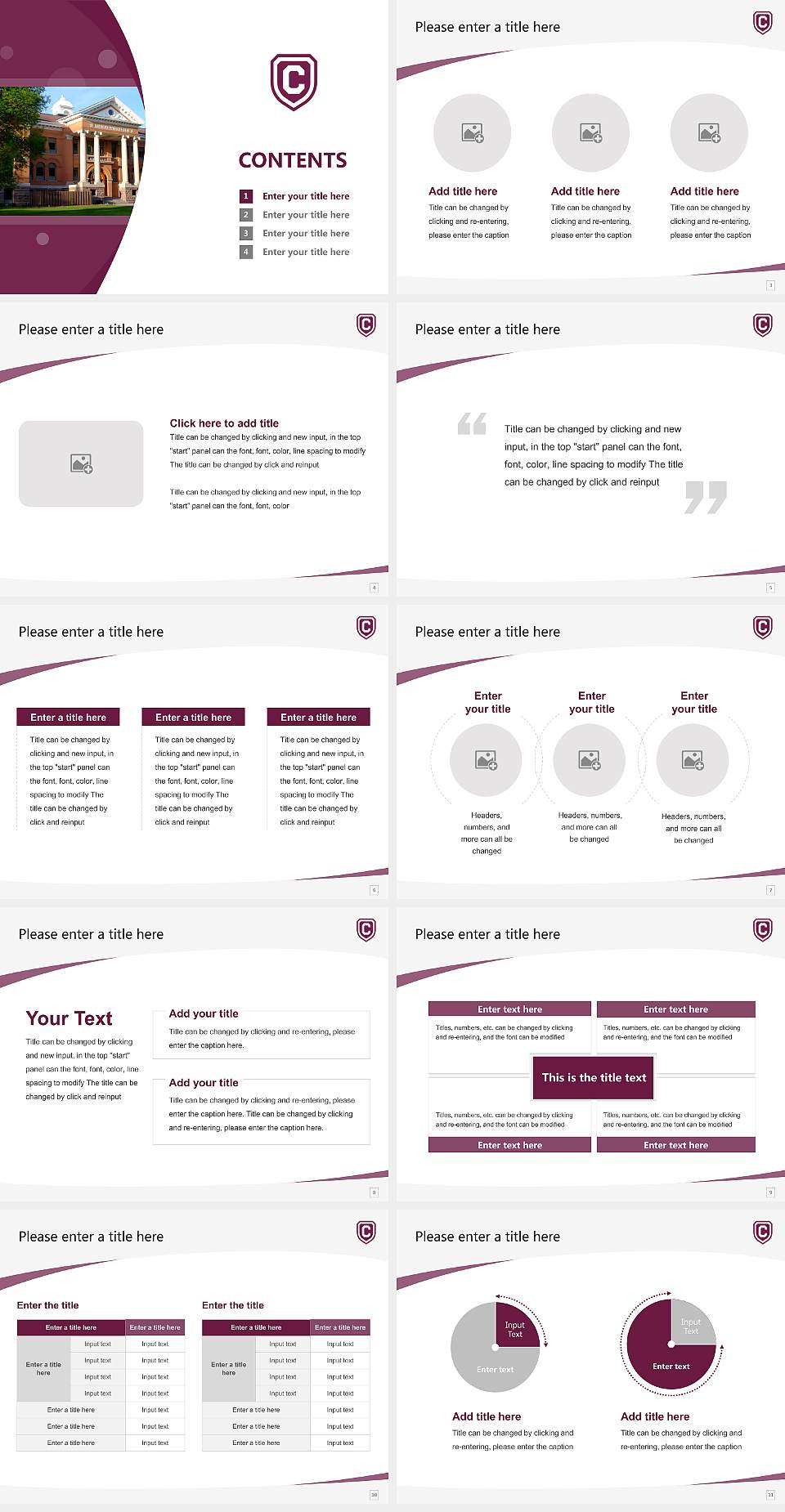 Concordia College Course/Courseware Creation PPT Template4:3 ratio PPT effect preview image2