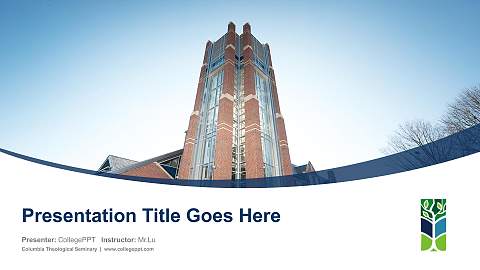 Columbia Theological Seminary Course/Courseware Creation PPT Template