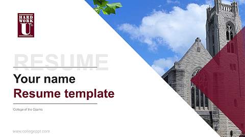 College of the Ozarks Resume PPT Template