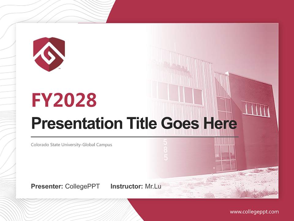 Colorado State University-Global Campus Academic Presentation/Research Findings Report PPT Template4:3 ratio PPT effect preview image5