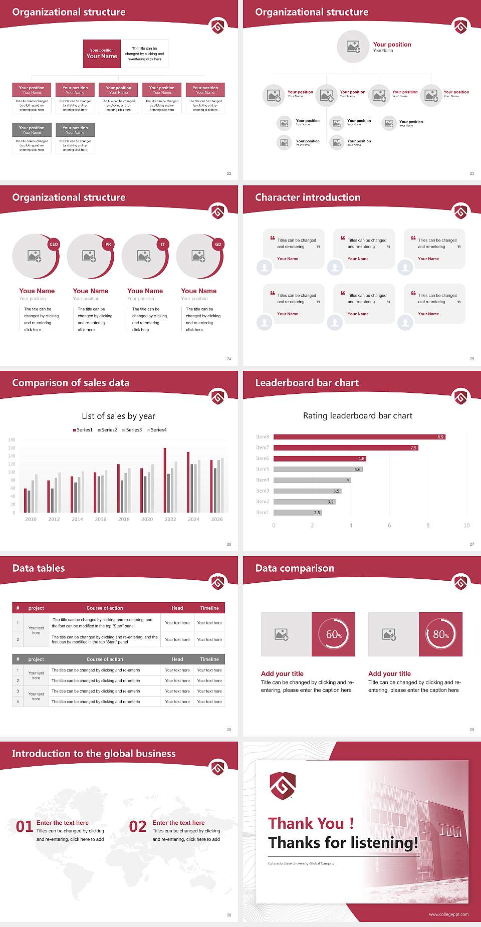 Colorado State University-Global Campus Academic Presentation/Research Findings Report PPT Template4:3 ratio PPT effect preview image4
