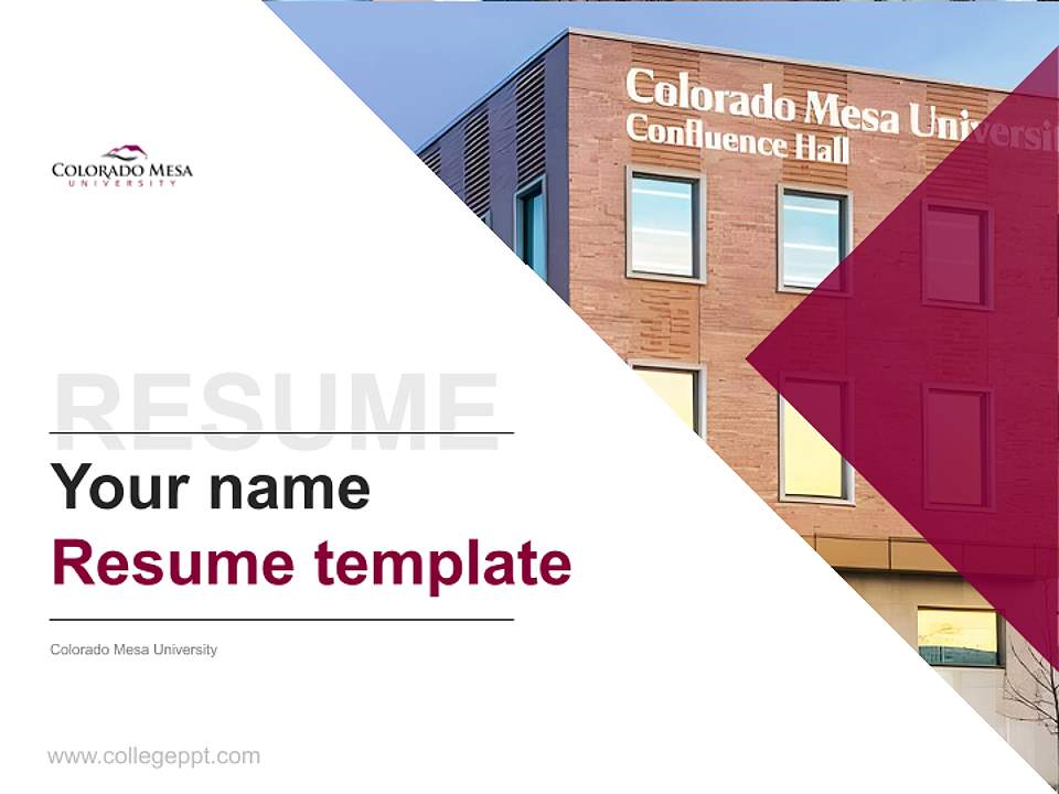 Colorado Mesa University Resume PPT Template4:3 ratio PPT effect preview image5