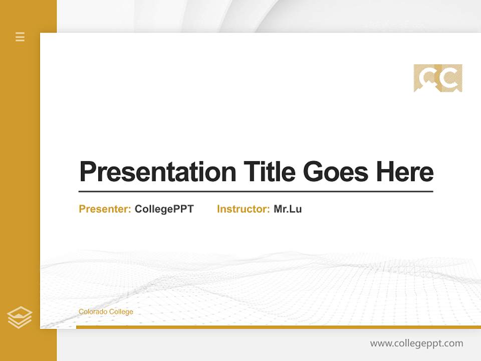 Colorado College Thesis Proposal/Graduation Defense PPT Template4:3 ratio PPT effect preview image5