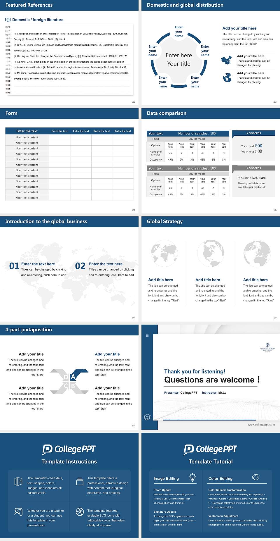 Colorado Christian University Thesis Proposal/Graduation Defense PPT Template4:3 ratio PPT effect preview image4