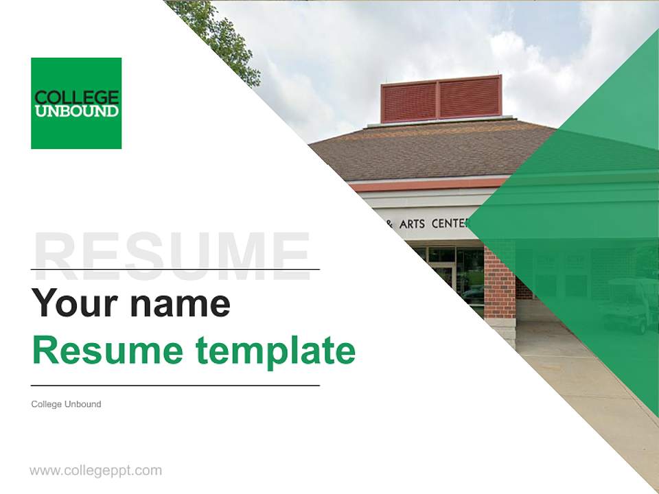College Unbound Resume PPT Template4:3 ratio PPT effect preview image5