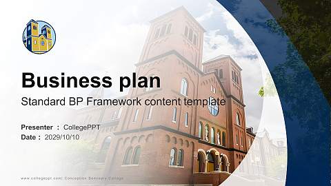 Conception Seminary College Competition/Entrepreneurship Contest PPT Template