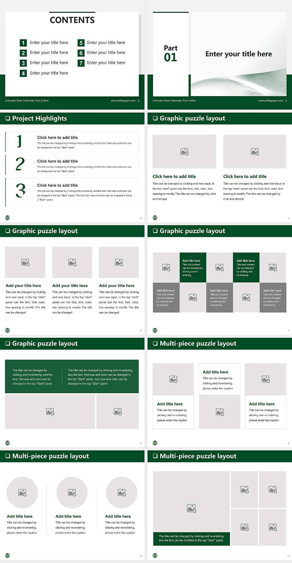 Colorado State University-Fort Collins General Purpose PPT Template4:3 ratio PPT effect preview image2