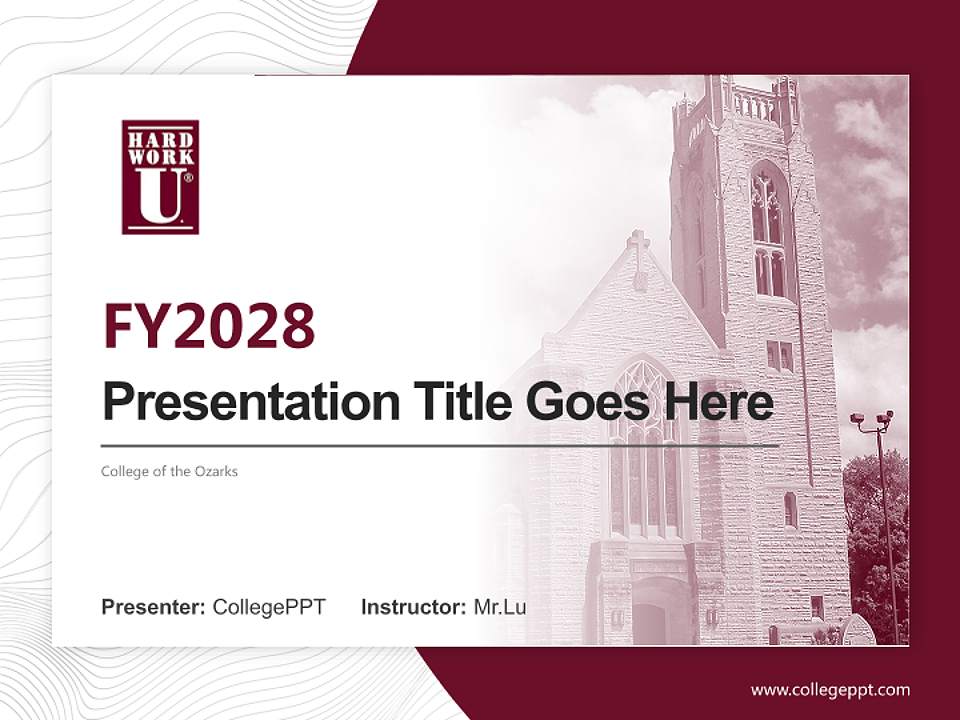 College of the Ozarks Academic Presentation/Research Findings Report PPT Template4:3 ratio PPT effect preview image5