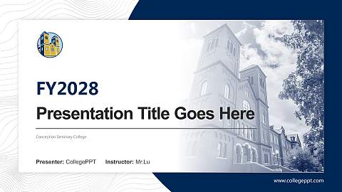 Conception Seminary College Academic Presentation/Research Findings Report PPT Template