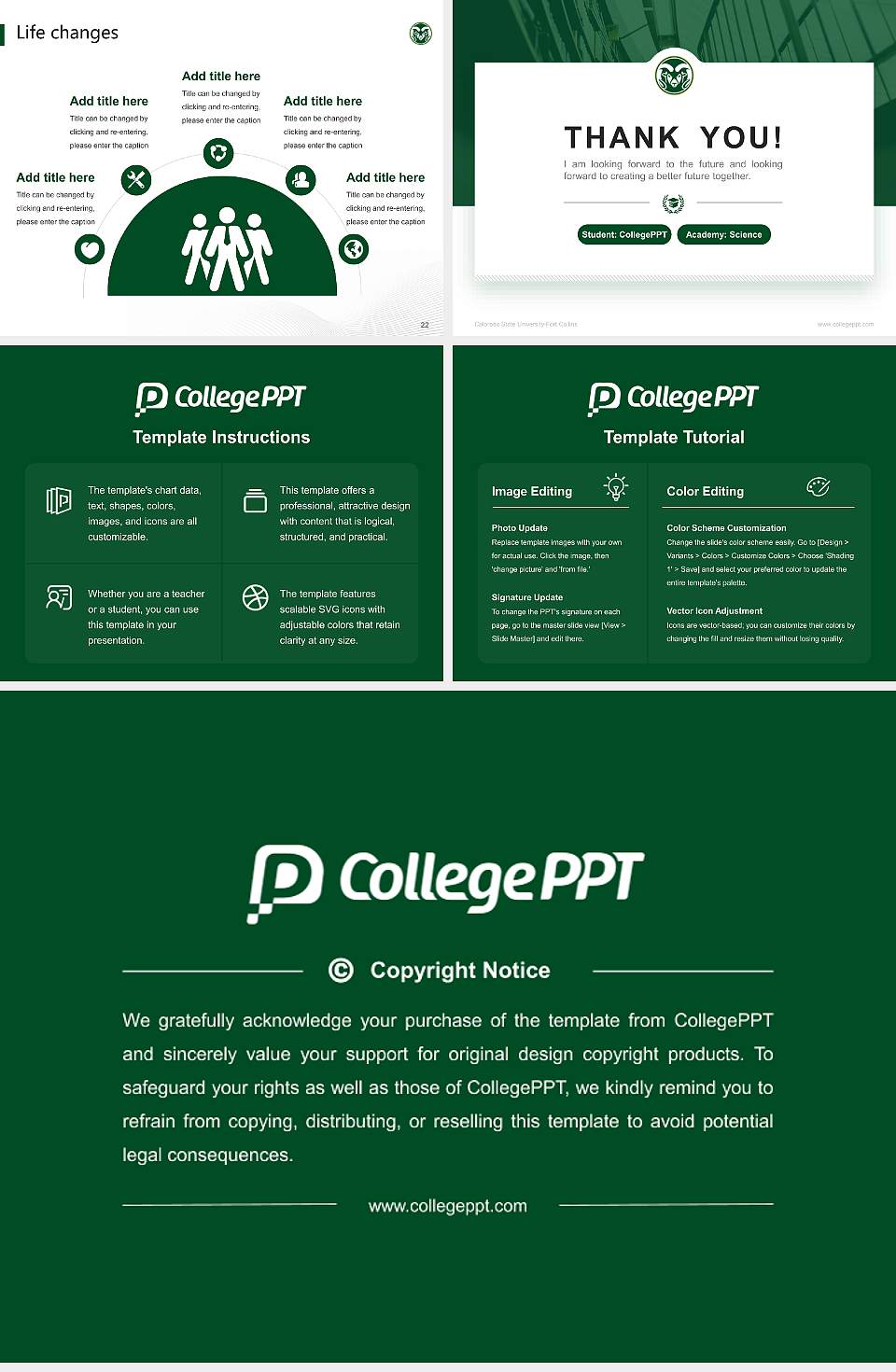 Colorado State University-Fort Collins National Scholarship Defense PPT Template4:3 ratio PPT effect preview image4