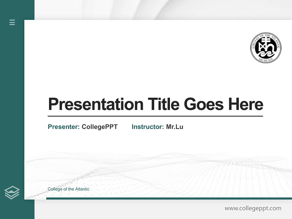 College of the Atlantic Thesis Proposal/Graduation Defense PPT Template4:3 ratio PPT effect preview image5