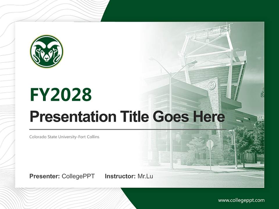 Colorado State University-Fort Collins Academic Presentation/Research Findings Report PPT Template4:3 ratio PPT effect preview image5