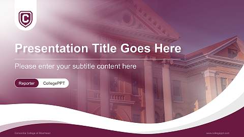 Concordia College at Moorhead Lecture Sharing and Networking Event PPT Template