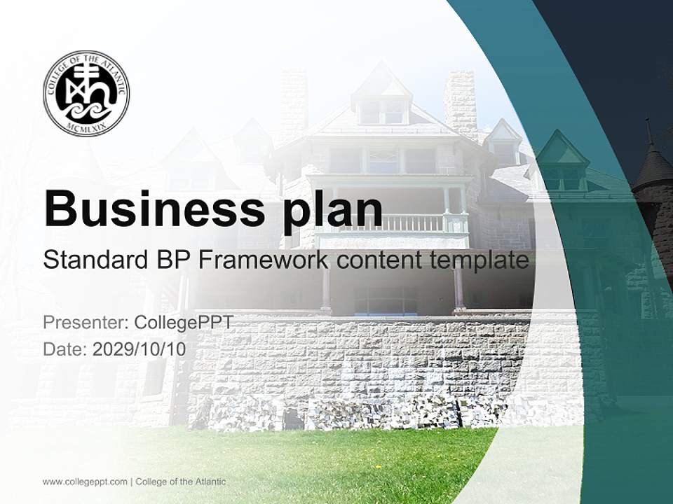 College of the Atlantic Competition/Entrepreneurship Contest PPT Template4:3 ratio PPT effect preview image9