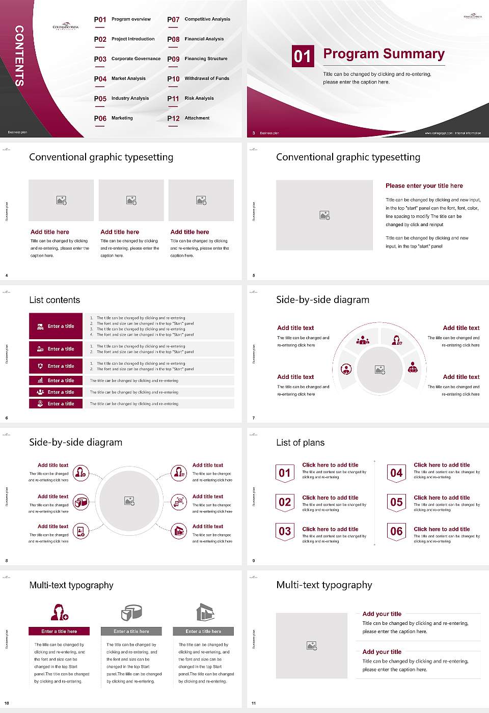 Colorado Mesa University Competition/Entrepreneurship Contest PPT Template16:9 ratio PPT effect preview image2