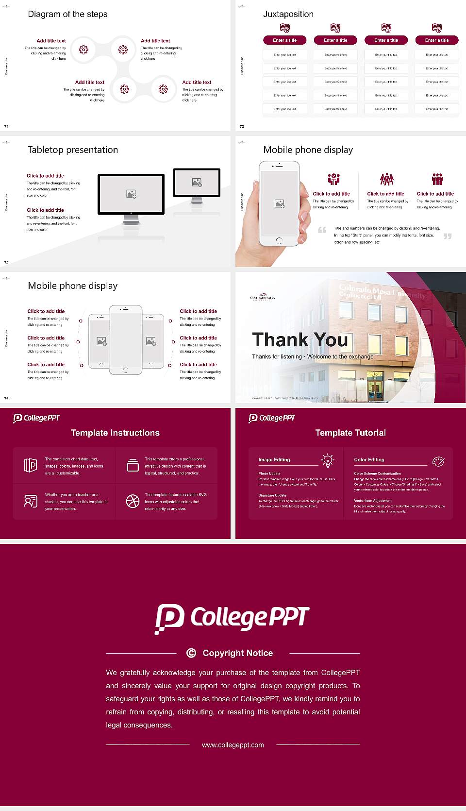Colorado Mesa University Competition/Entrepreneurship Contest PPT Template16:9 ratio PPT effect preview image9