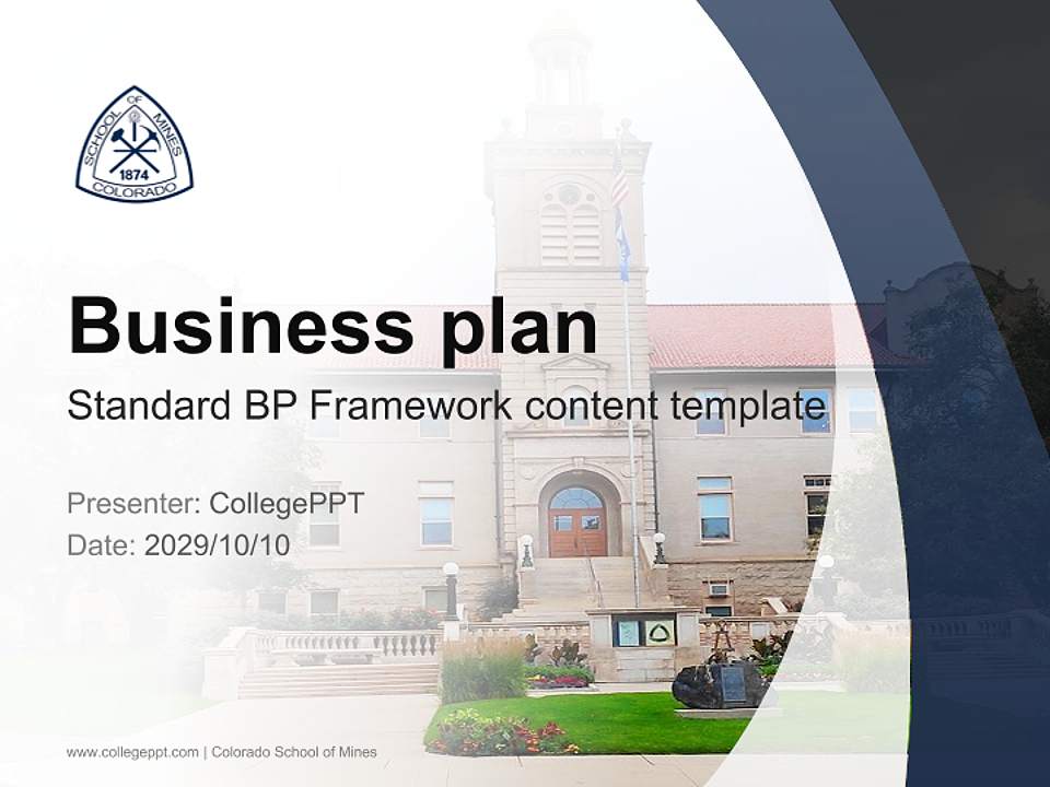 Colorado School of Mines Competition/Entrepreneurship Contest PPT Template4:3 ratio PPT effect preview image9