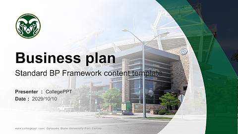 Colorado State University-Fort Collins Competition/Entrepreneurship Contest PPT Template