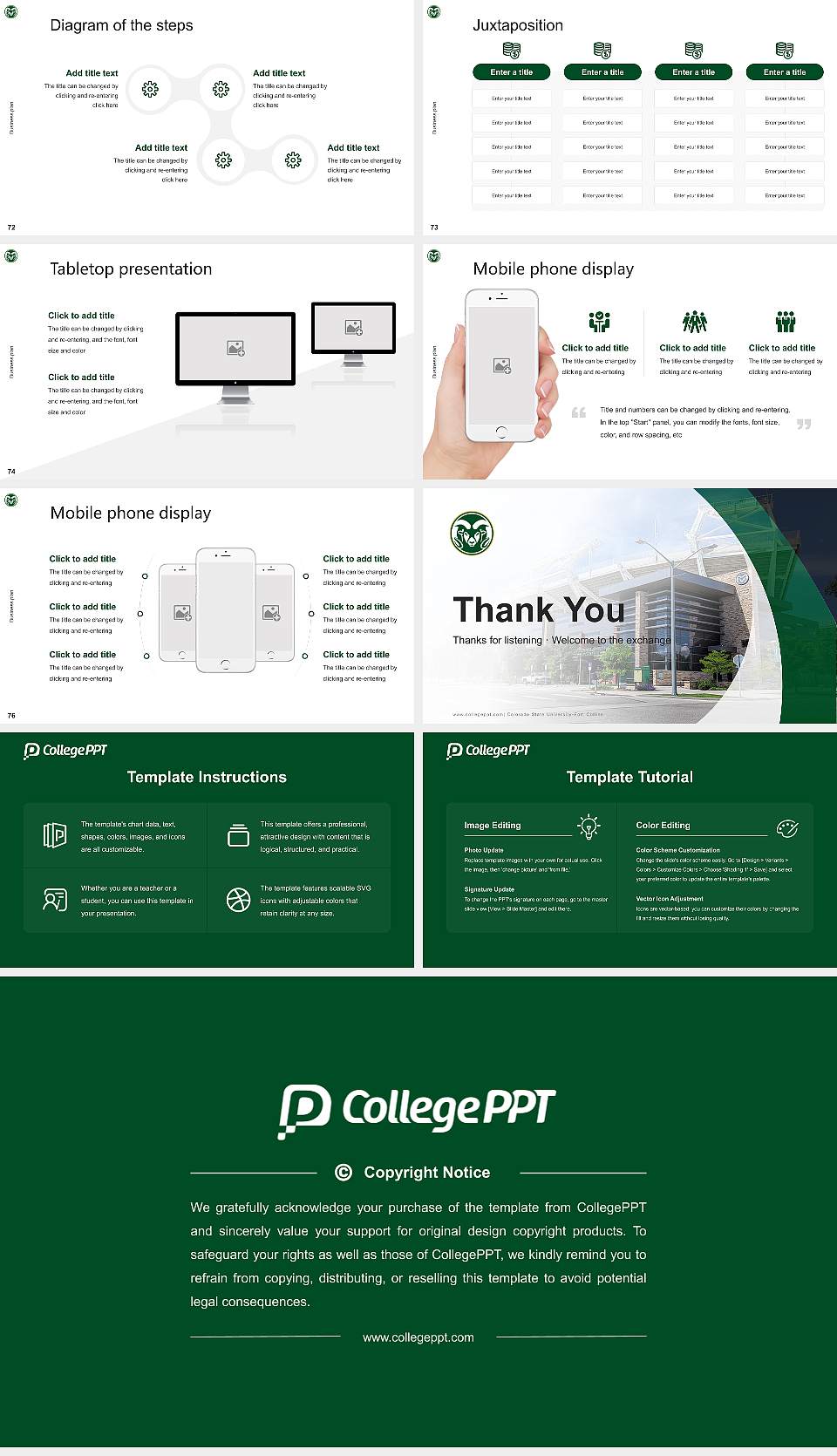 Colorado State University-Fort Collins Competition/Entrepreneurship Contest PPT Template16:9 ratio PPT effect preview image9
