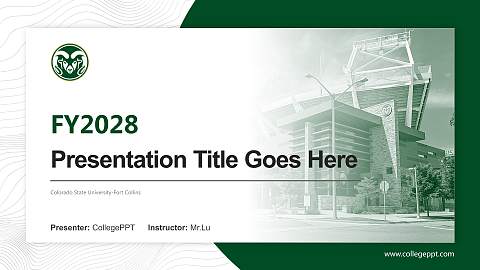 Colorado State University-Fort Collins Academic Presentation/Research Findings Report PPT Template