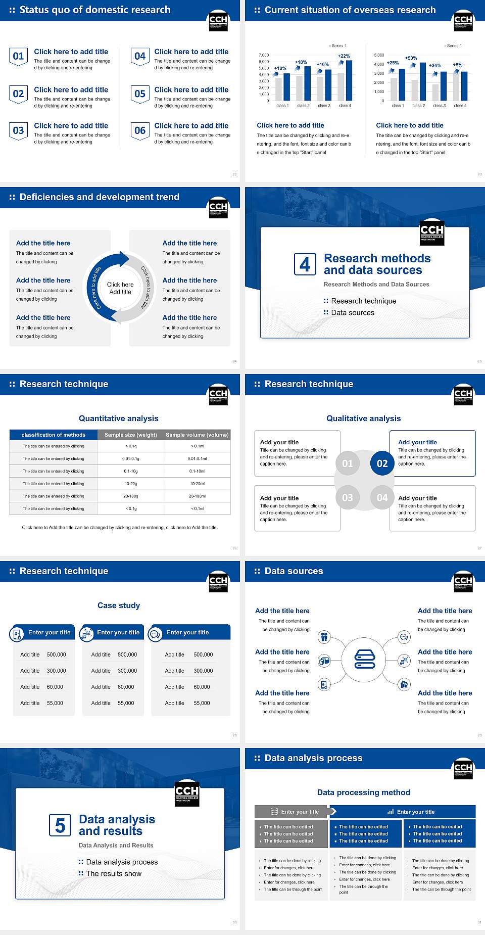 Columbia College Hollywood Graduation Thesis Defense PPT Template4:3 ratio PPT effect preview image4