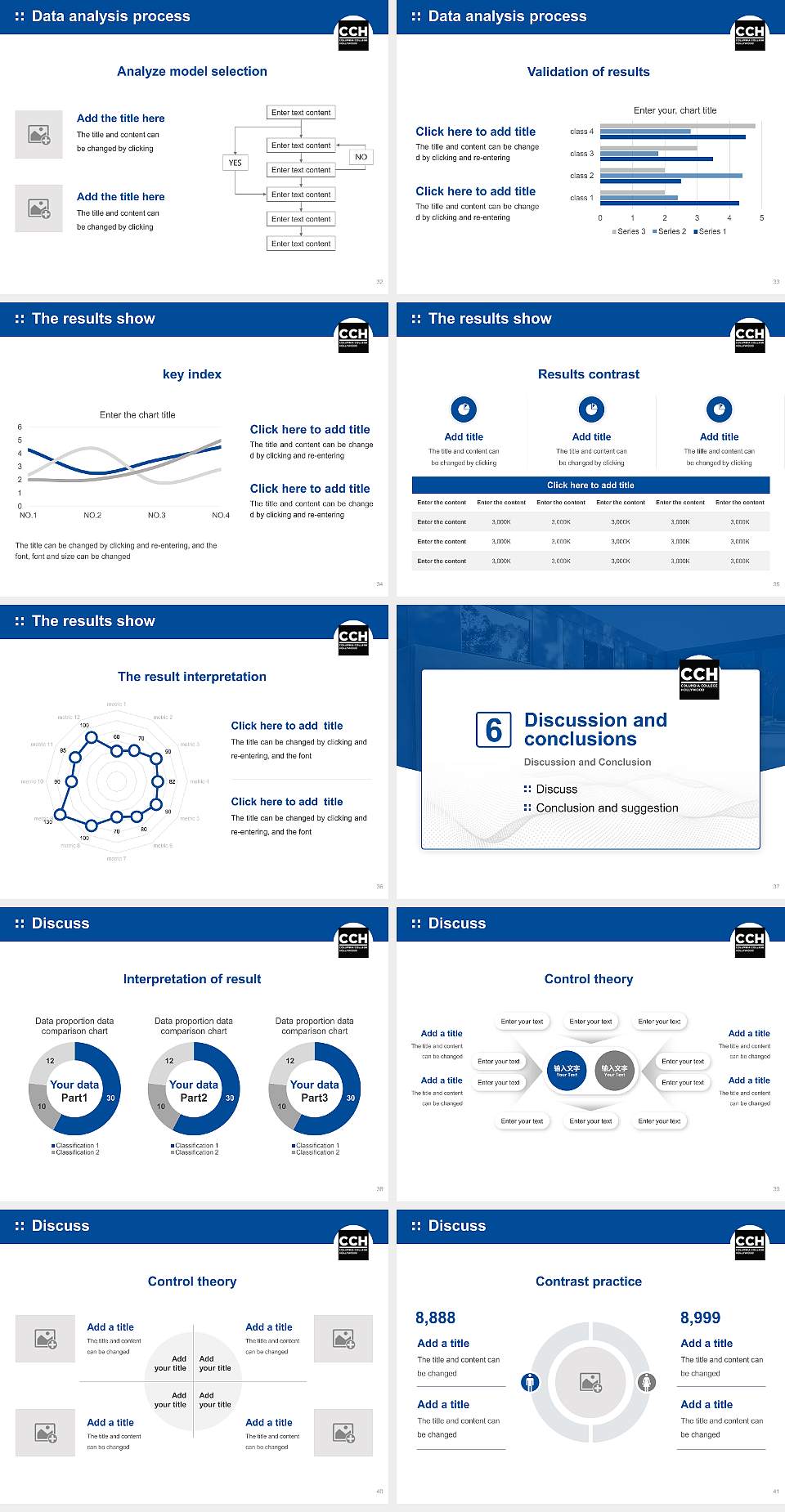 Columbia College Hollywood Graduation Thesis Defense PPT Template4:3 ratio PPT effect preview image5