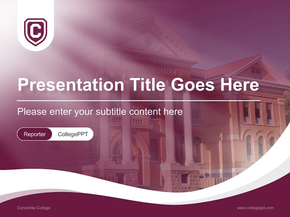 Concordia College Lecture Sharing and Networking Event PPT Template4:3 ratio PPT effect preview image4