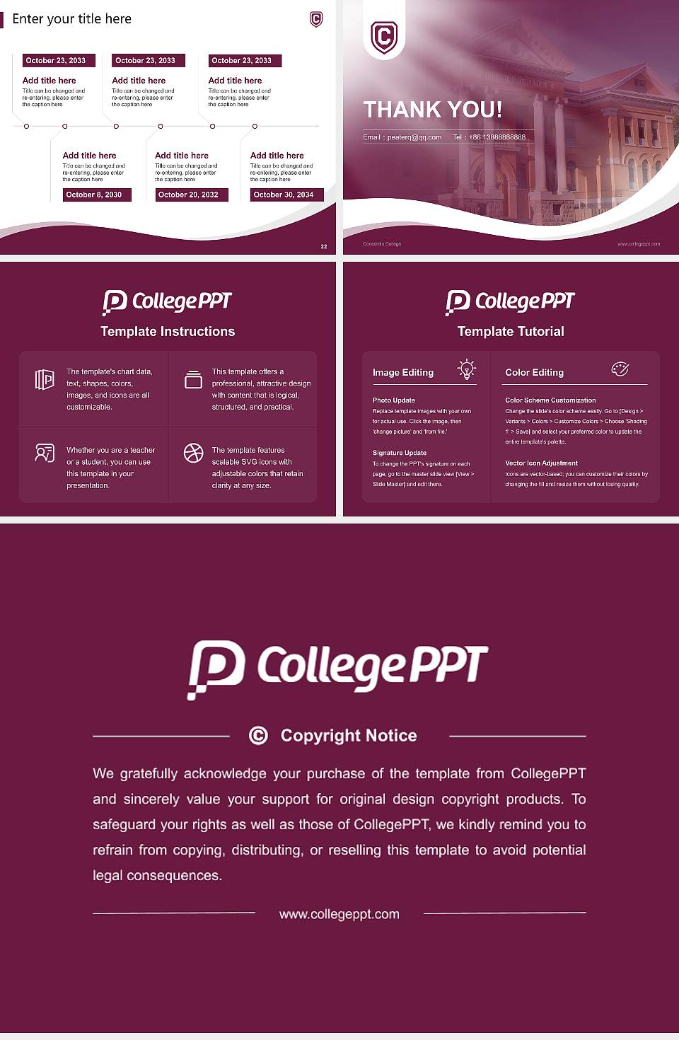 Concordia College Lecture Sharing and Networking Event PPT Template4:3 ratio PPT effect preview image4