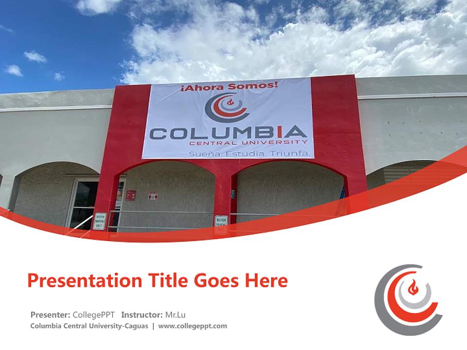 Columbia Central University-Caguas Course/Courseware Creation PPT Template4:3 ratio PPT effect preview image5