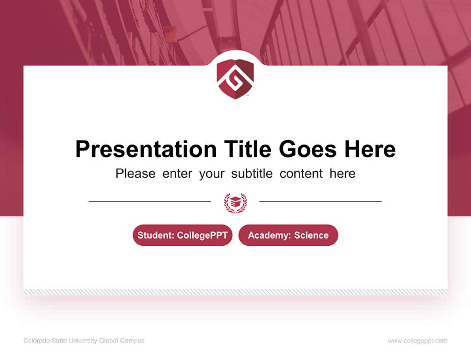 Colorado State University-Global Campus National Scholarship Defense PPT Template4:3 ratio PPT effect preview image4