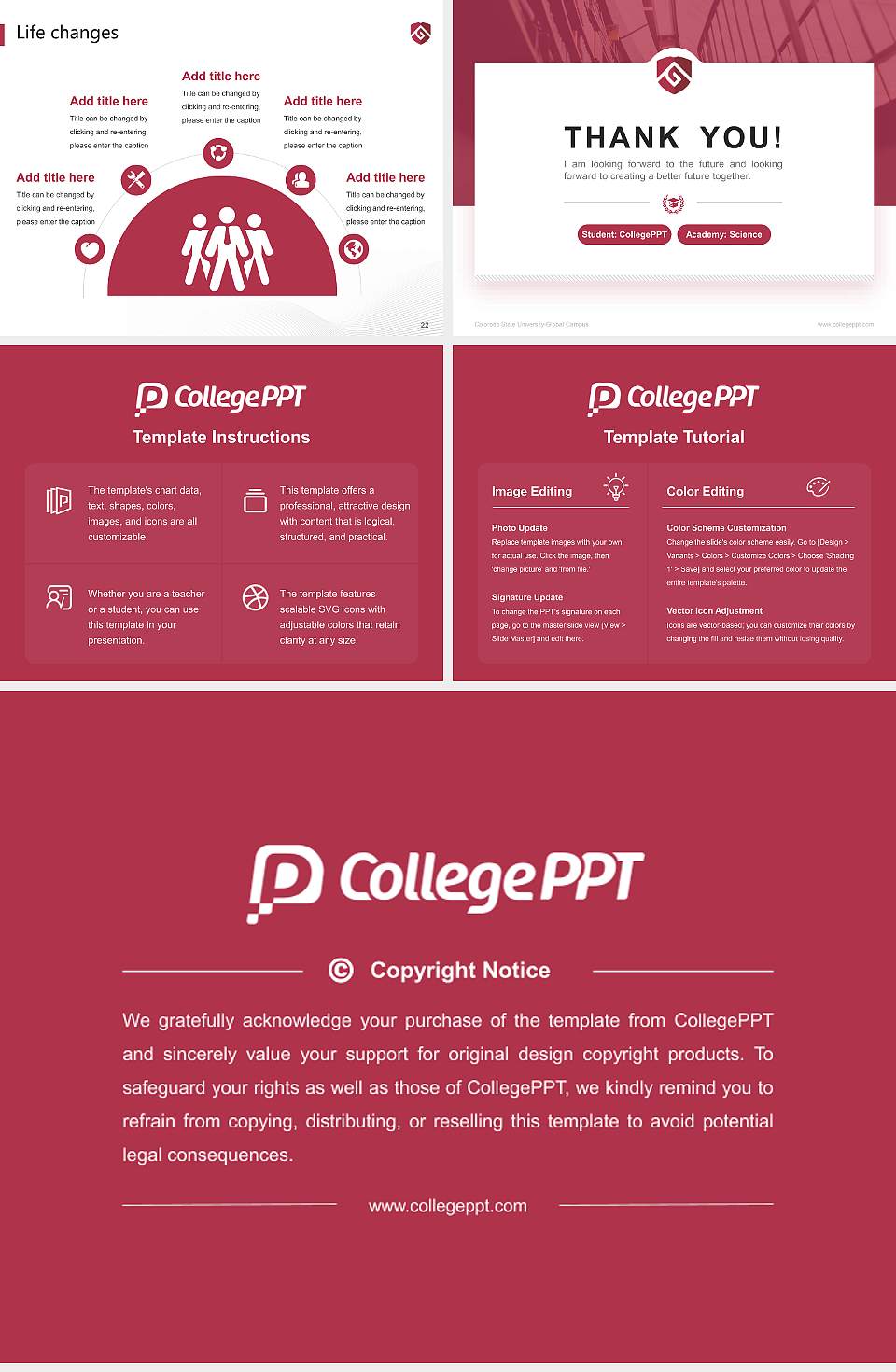 Colorado State University-Global Campus National Scholarship Defense PPT Template4:3 ratio PPT effect preview image4