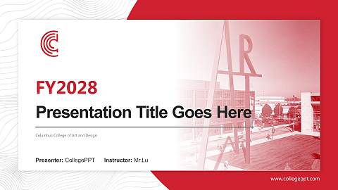 Columbus College of Art and Design Academic Presentation/Research Findings Report PPT Template