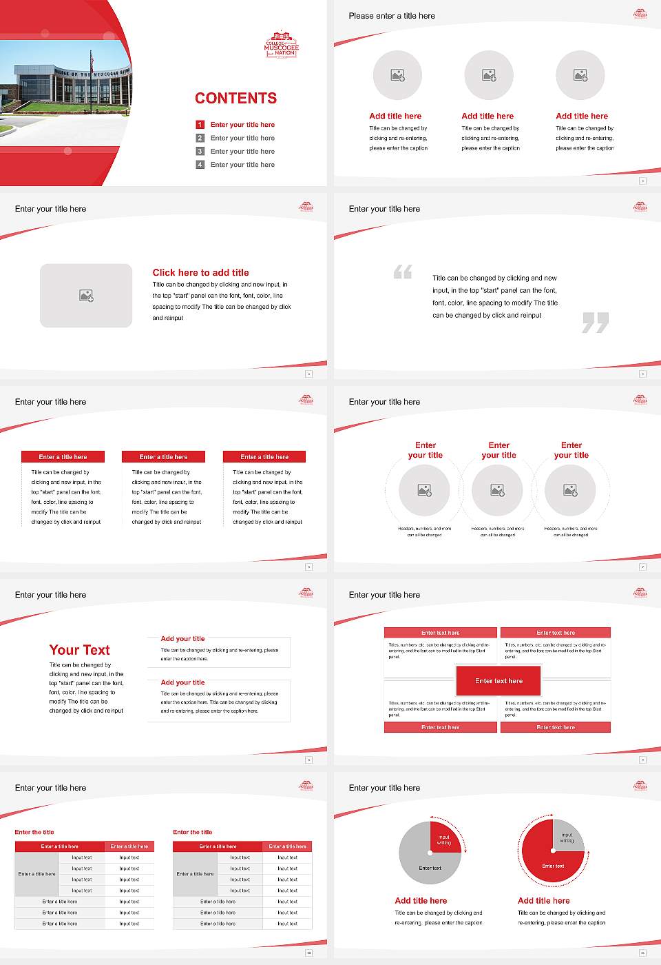 College of the Muscogee Nation Course/Courseware Creation PPT Template16:9 ratio PPT effect preview image2