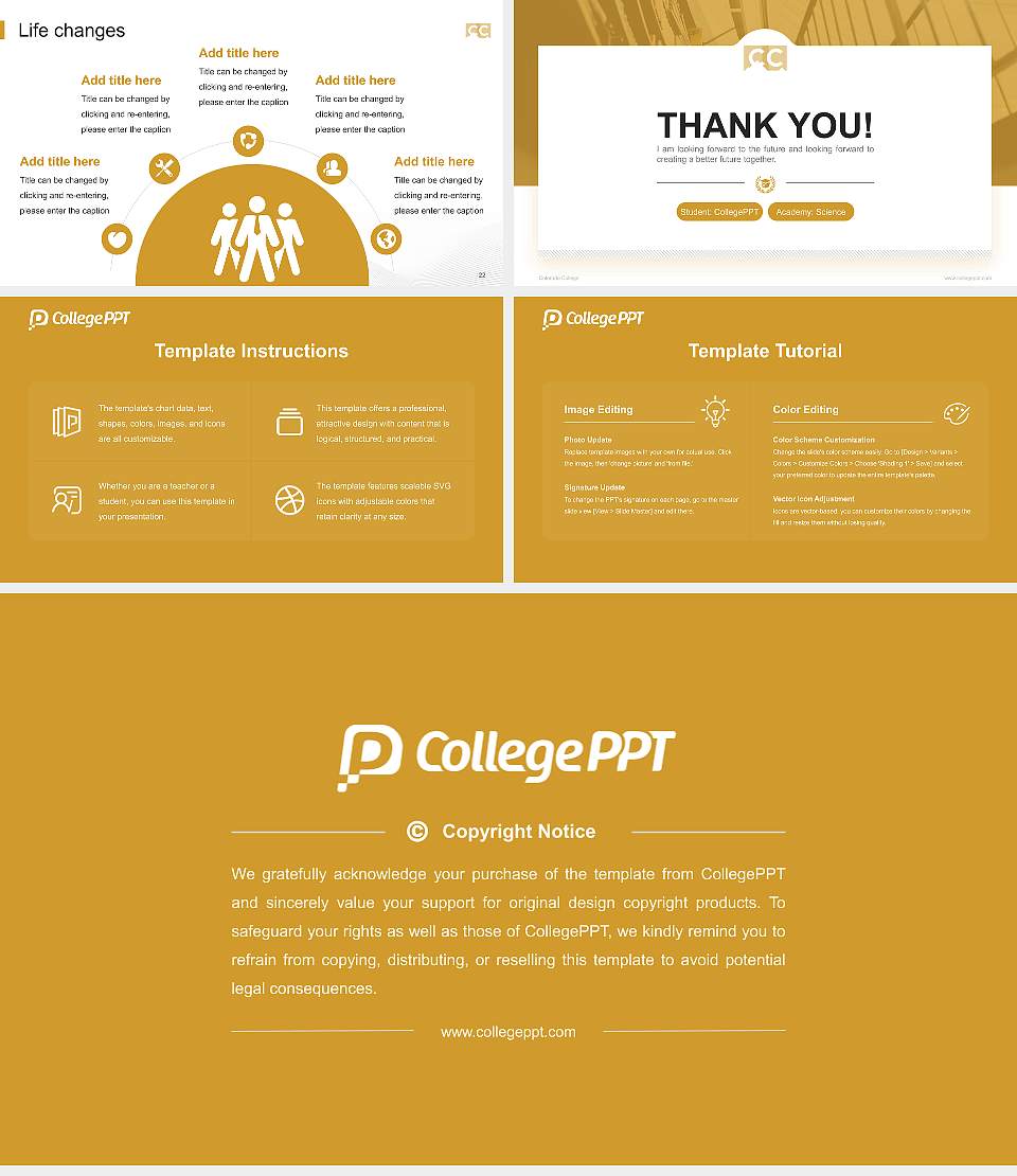 Colorado College National Scholarship Defense PPT Template16:9 ratio PPT effect preview image4