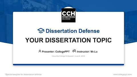 Columbia College Hollywood Graduation Thesis Defense PPT Template