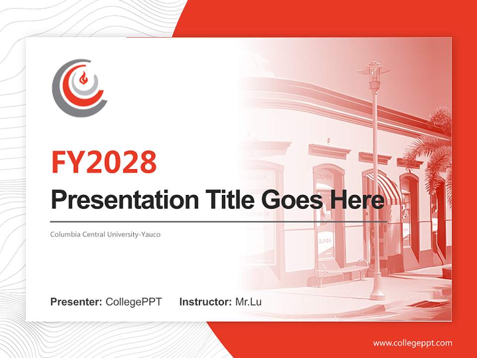 Columbia Central University-Yauco Academic Presentation/Research Findings Report PPT Template4:3 ratio PPT effect preview image5