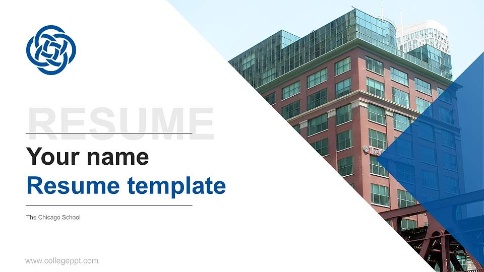 The Chicago School Resume PPT Template16:9 ratio PPT effect preview image