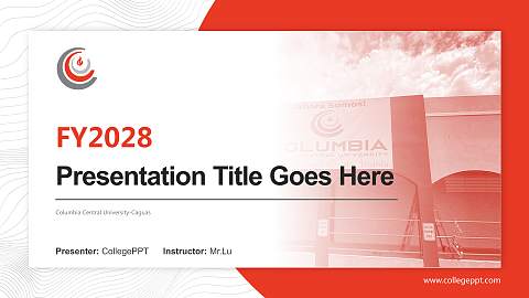 Columbia Central University-Caguas Academic Presentation/Research Findings Report PPT Template