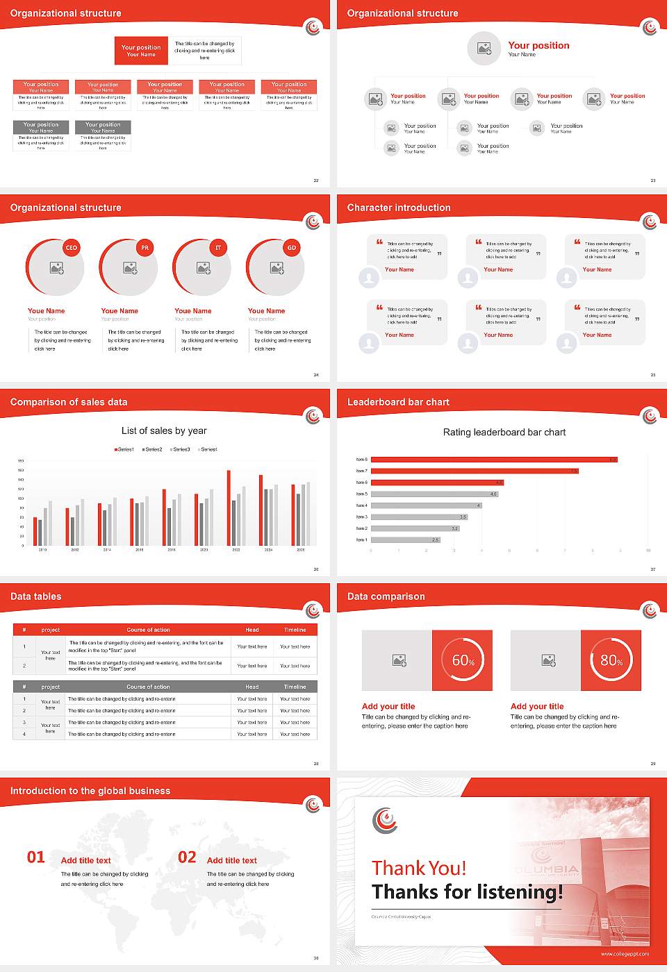 Columbia Central University-Caguas Academic Presentation/Research Findings Report PPT Template16:9 ratio PPT effect preview image4