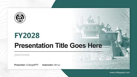 College of the Atlantic Academic Presentation/Research Findings Report PPT Template